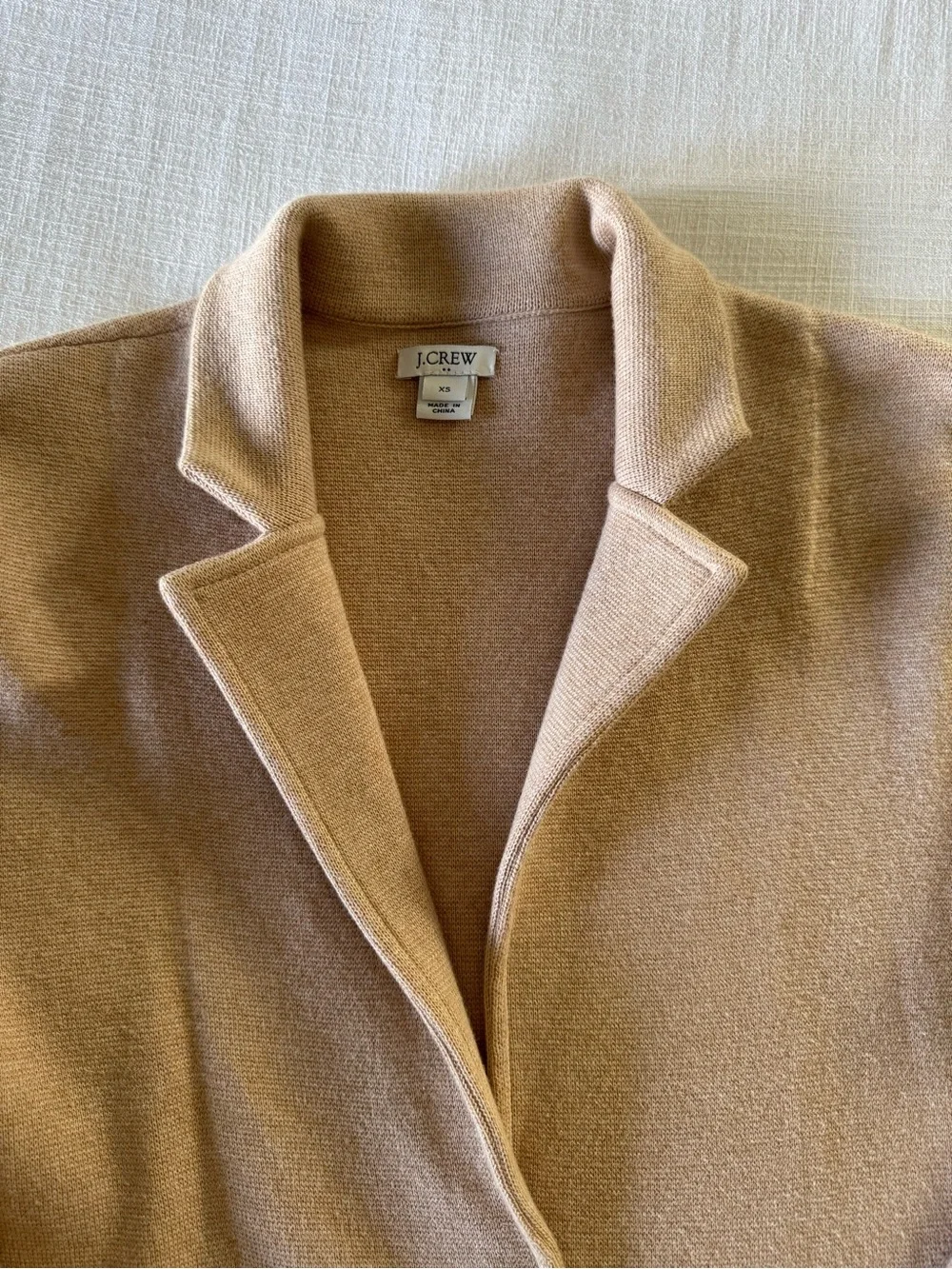 J. Crew Tan Sweater Blazer, XS